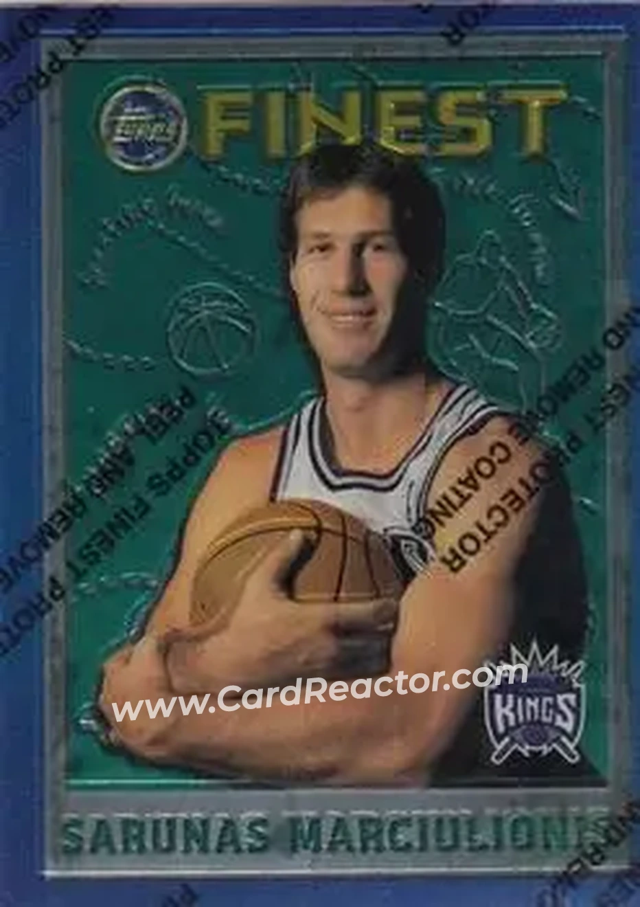 1995-96 Finest #173 - Šarūnas Marčiulionis - Sacramento Kings