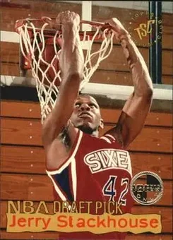 1995-96 Stadium Club - Draft Picks Members Only #3 - Jerry Stackhouse - Philadelphia 76ers