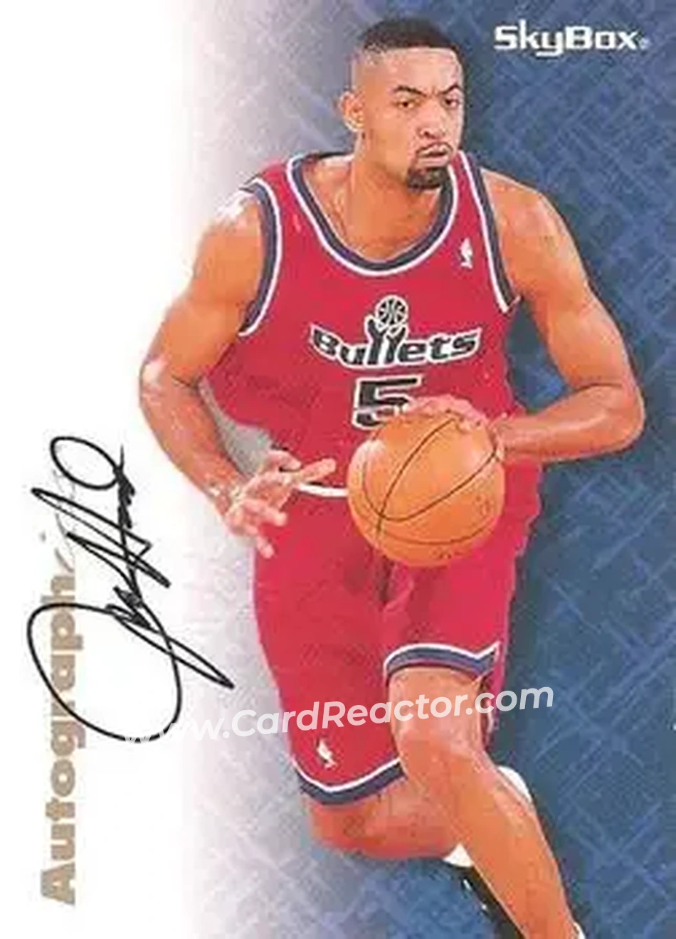 1996-97 SkyBox Premium - Autographics Black Ink #NNO - Juwan Howard - Washington Bullets - Front