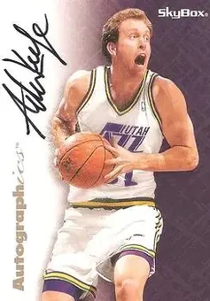 1996-97 SkyBox Premium - Autographics Black Ink #NNO - Adam Keefe - Utah Jazz