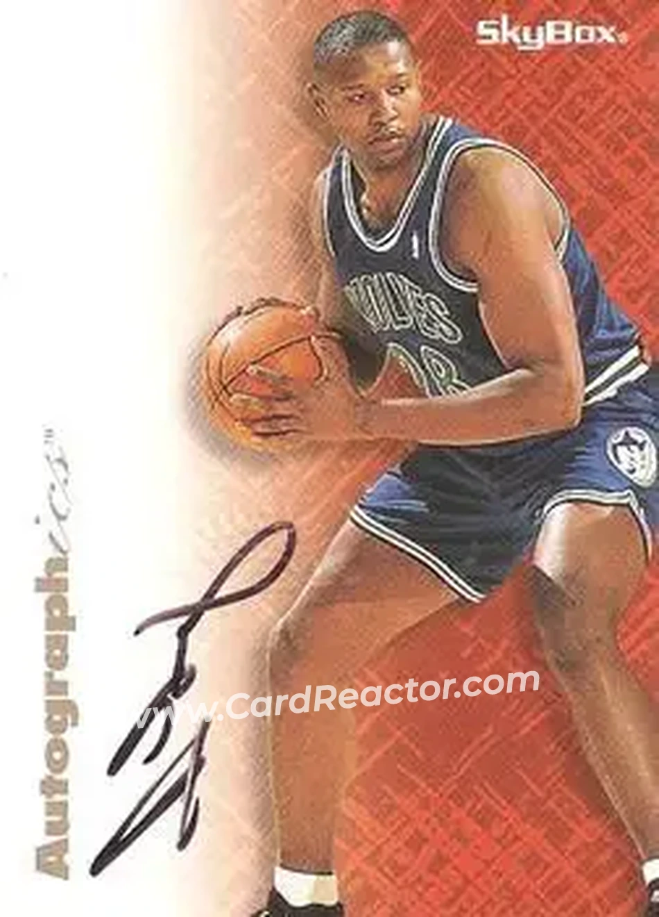 1996-97 SkyBox Premium - Autographics Black Ink #NNO - Andrew Lang - Minnesota Timberwolves - Front