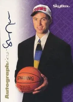 1996-97 SkyBox Premium - Autographics Black Ink #NNO - Steve Nash - Phoenix Suns