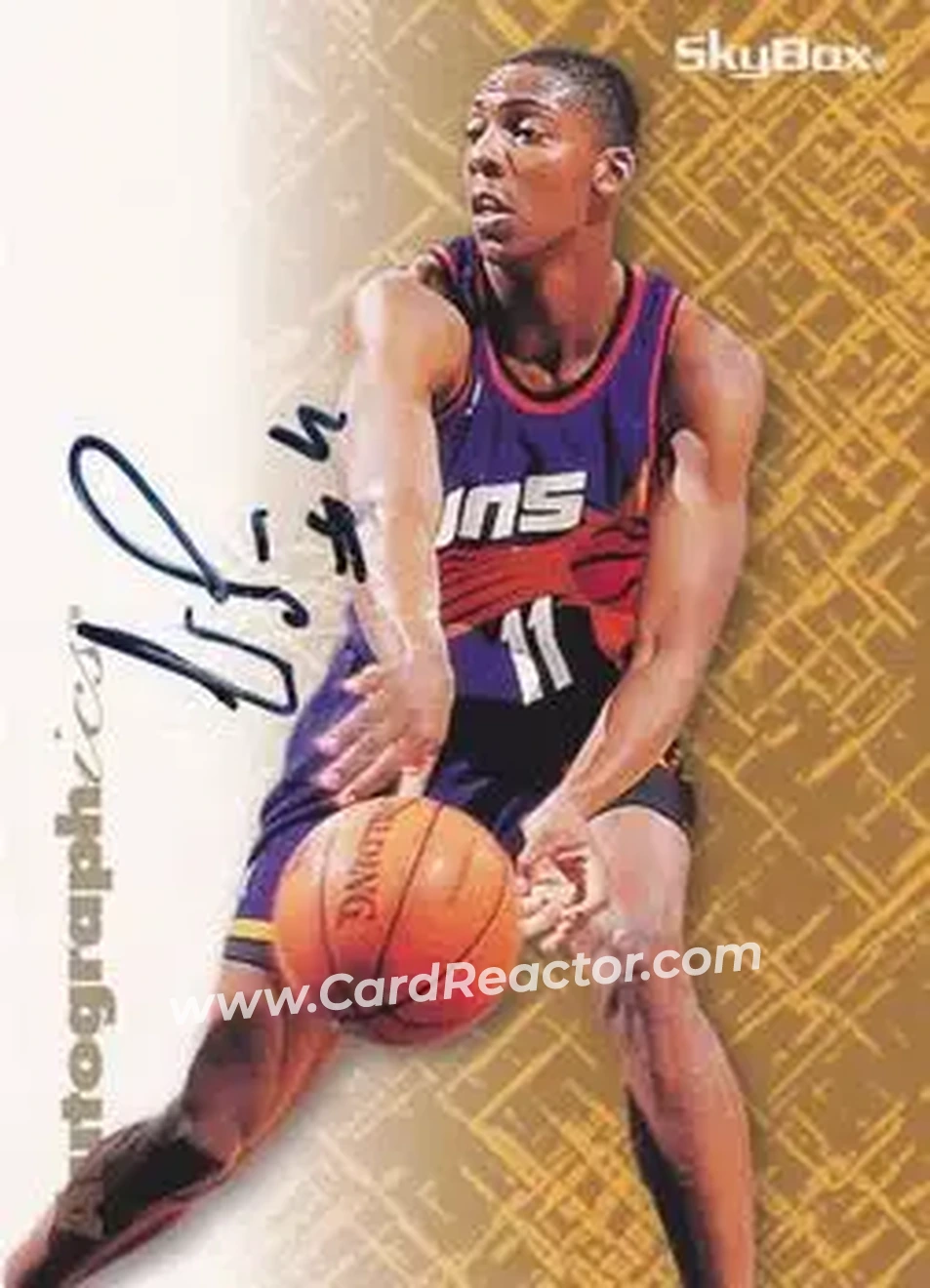 1996-97 SkyBox Premium - Autographics Black Ink #NNO - Wesley Person - Phoenix Suns - Front