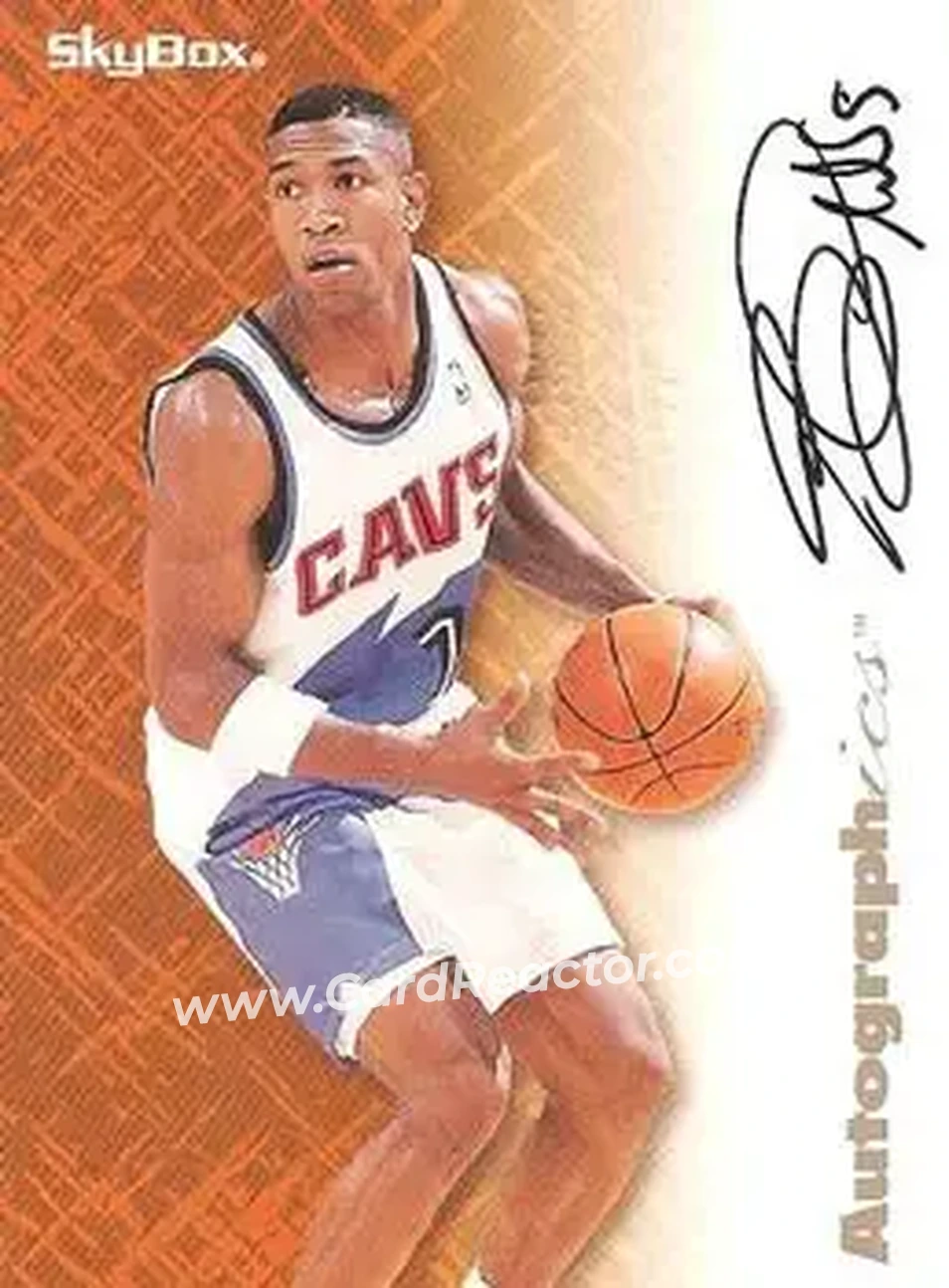 1996-97 SkyBox Premium - Autographics Black Ink #NNO - Bobby Phills - Cleveland Cavaliers - Front