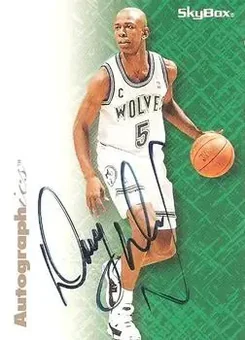 1996-97 SkyBox Premium - Autographics Black Ink #NNO - Doug West - Minnesota Timberwolves