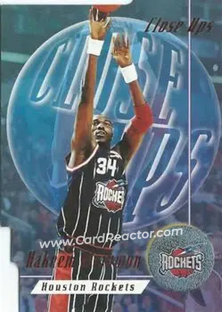 1996-97 SkyBox Premium - Close-Ups #CU7 - Hakeem Olajuwon - Houston Rockets - Front