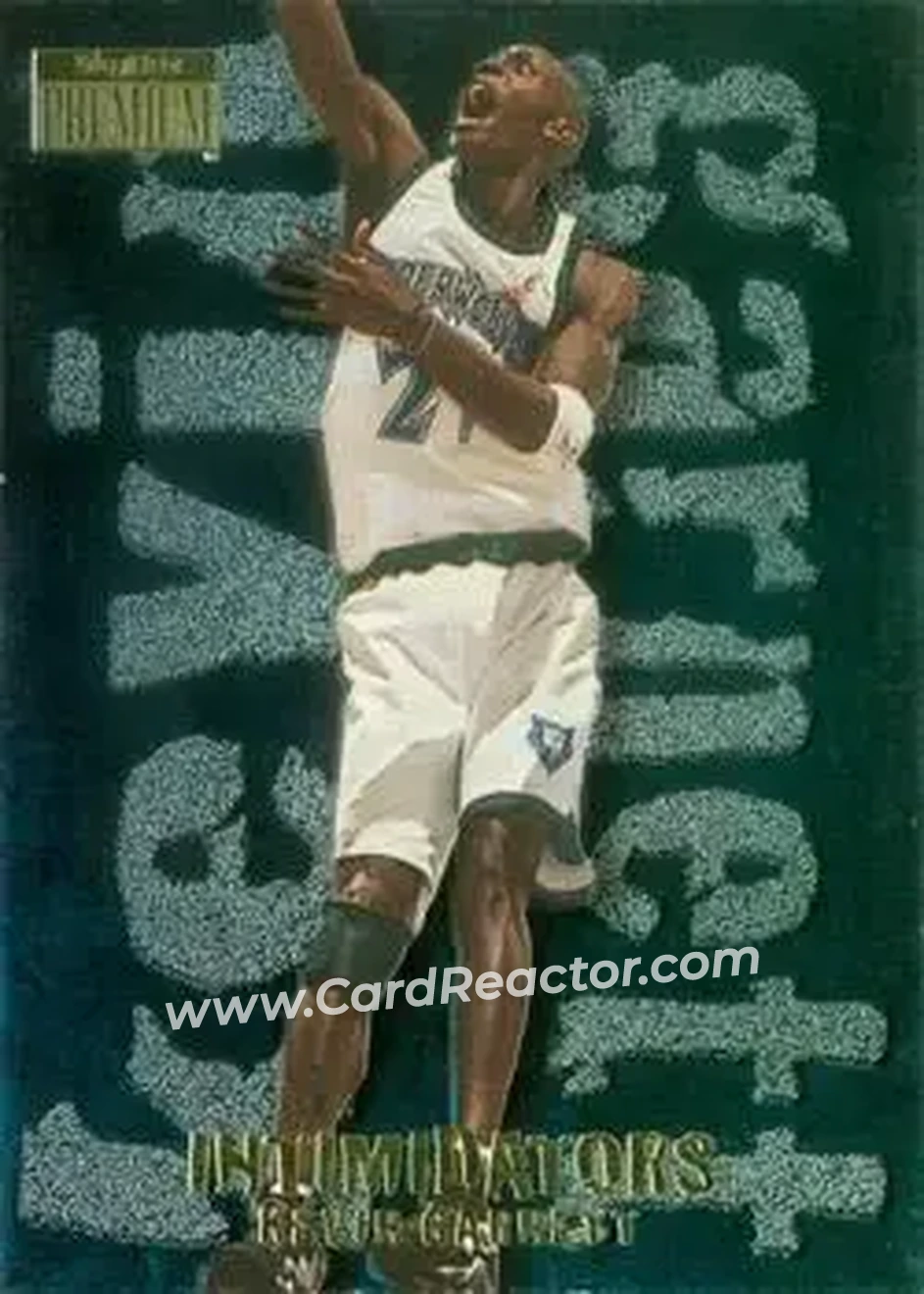 1996-97 SkyBox Premium - Intimidators #8 - Kevin Garnett - Minnesota Timberwolves - Front