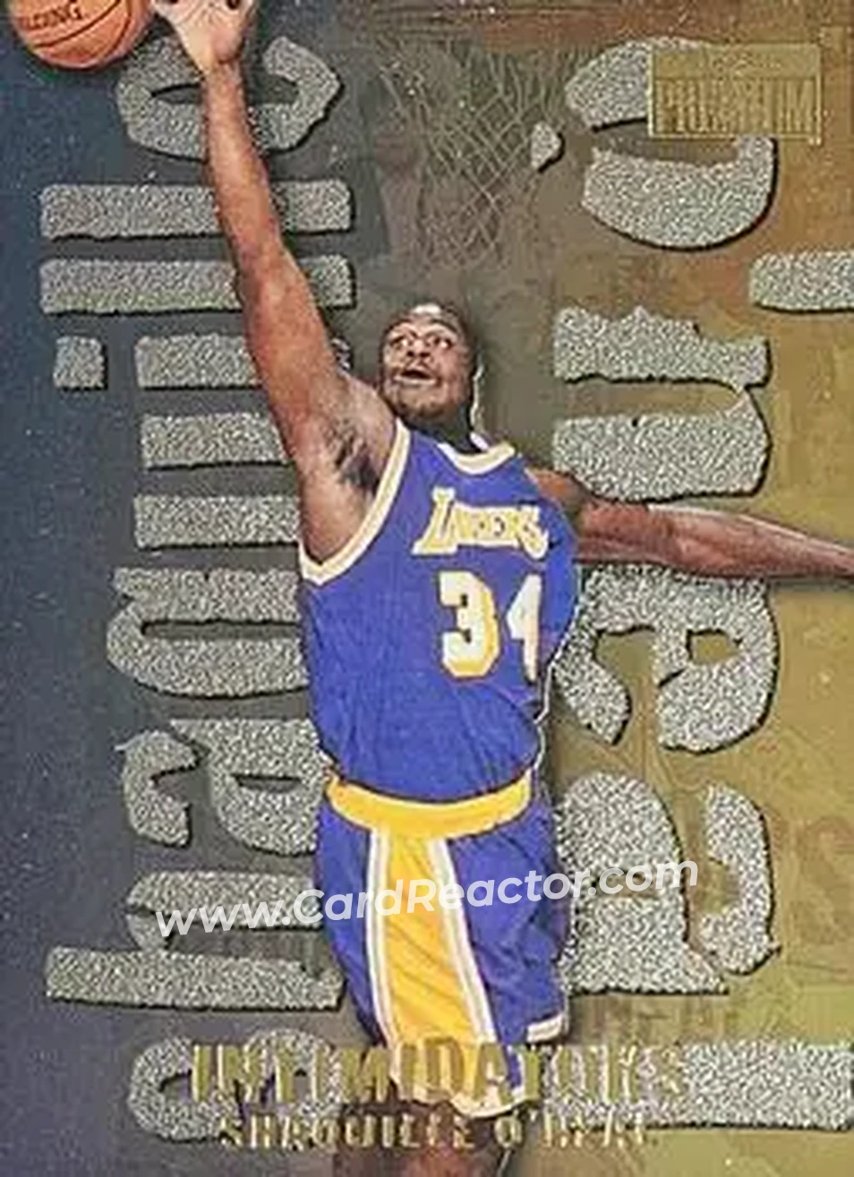 1996-97 SkyBox Premium - Intimidators #15 - Shaquille O'Neal - Los Angeles Lakers - Front