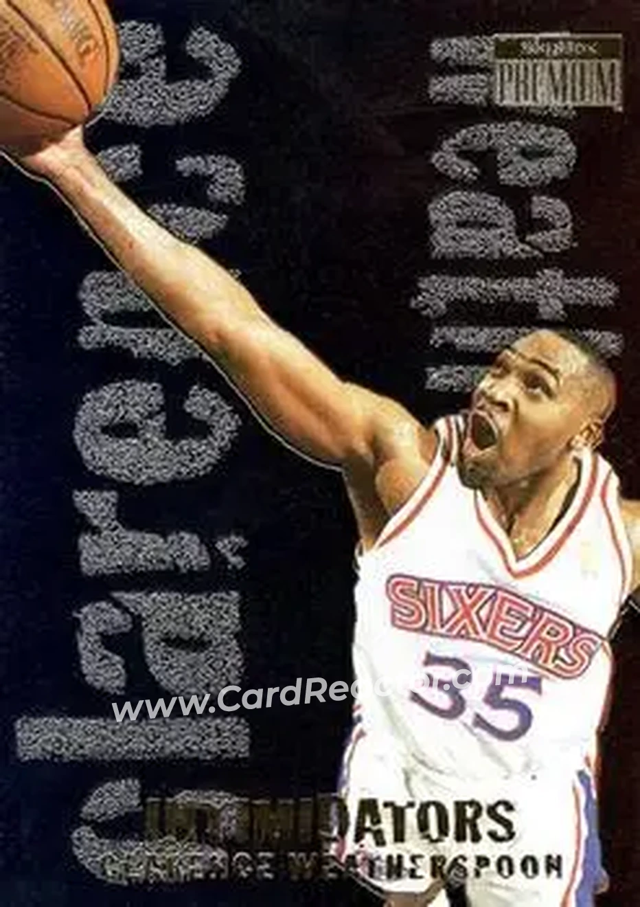 1996-97 SkyBox Premium - Intimidators #20 - Clarence Weatherspoon - Philadelphia 76ers - Front