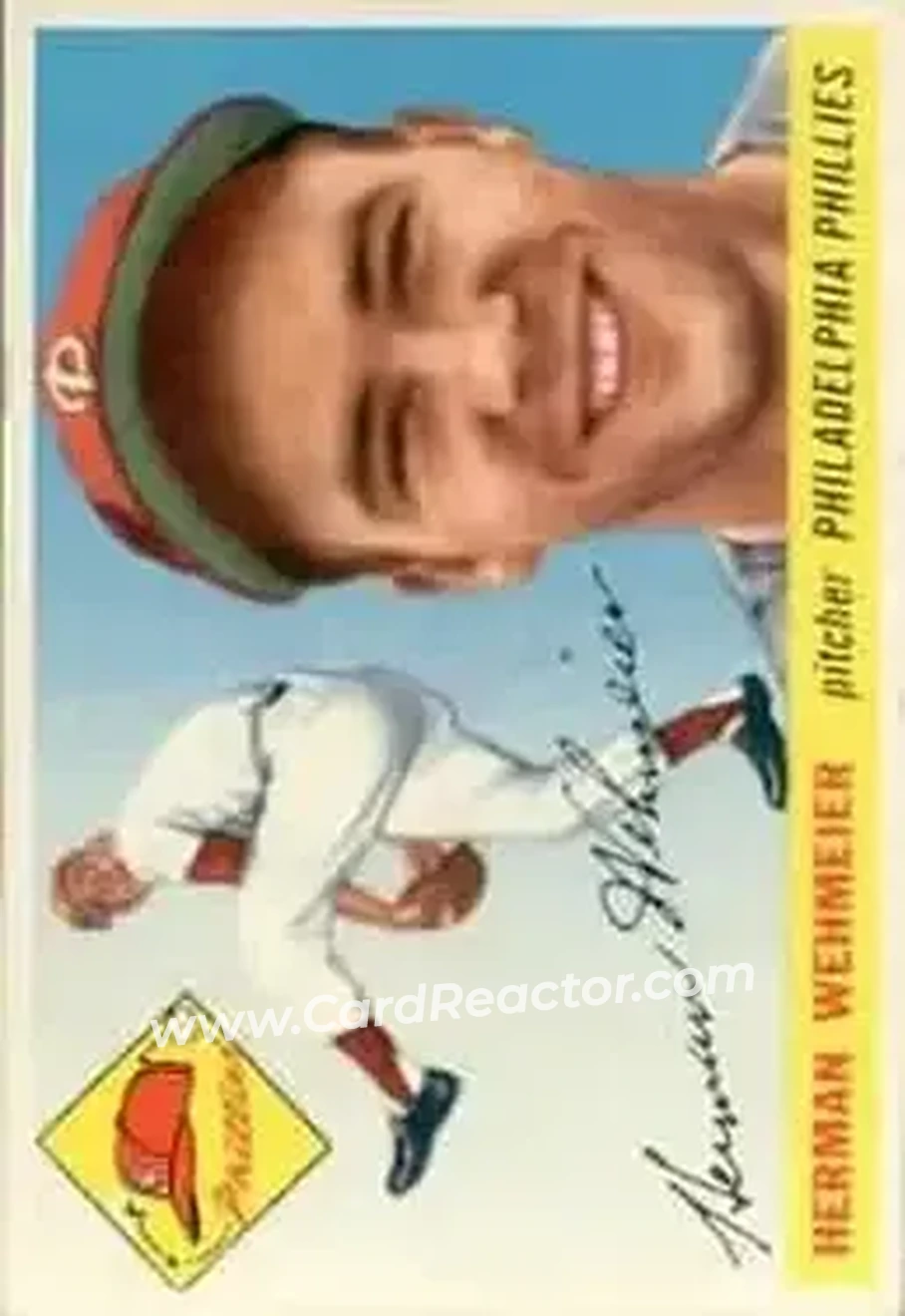 1955 Topps #29 - Herman Wehmeier - Philadelphia Phillies - Front 1955 Topps #29 - Herman Wehmeier - Philadelphia Phillies - Front