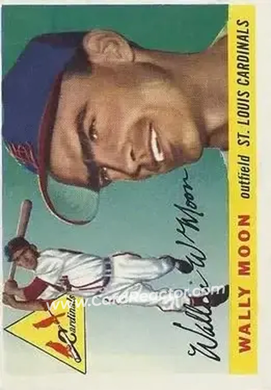 1955 Topps #67 - Wally Moon - St. Louis Cardinals - Front