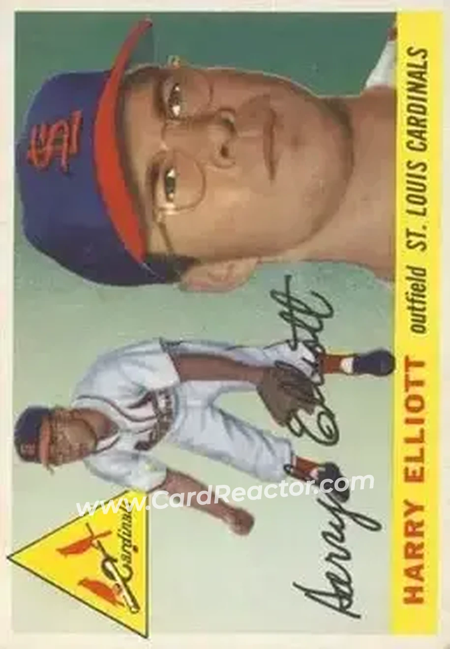 1955 Topps #137 - Harry Elliott - St. Louis Cardinals - Front