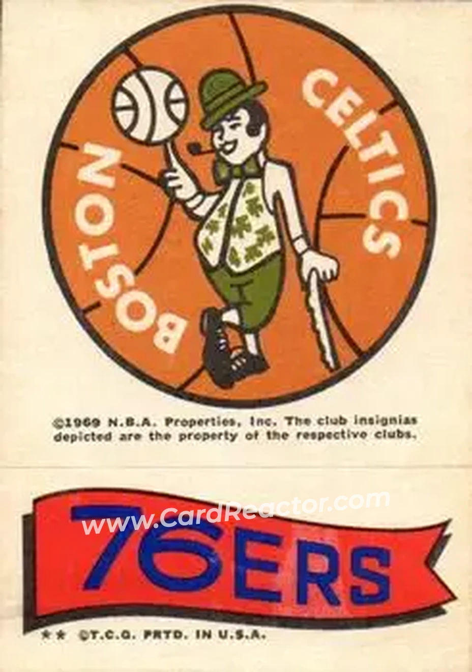 1973-74 Topps - Team Stickers #NNO - Card #NNO - Front 1973-74 Topps - Team Stickers #NNO - Card #NNO - Front