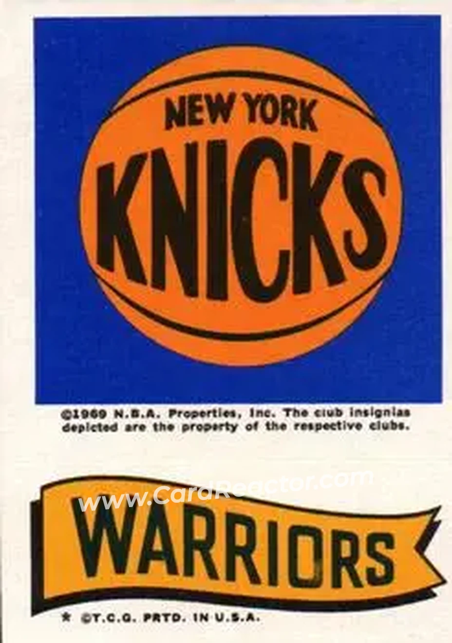 1973-74 Topps - Team Stickers #NNO - Card #NNO - Front