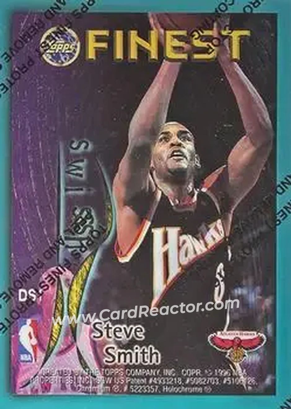 1995-96 Finest - Dish and Swish #DS1 - Card #DS1 - Atlanta Hawks - Back 1995-96 Finest - Dish and Swish #DS1 - Card #DS1 - Atlanta Hawks - Back