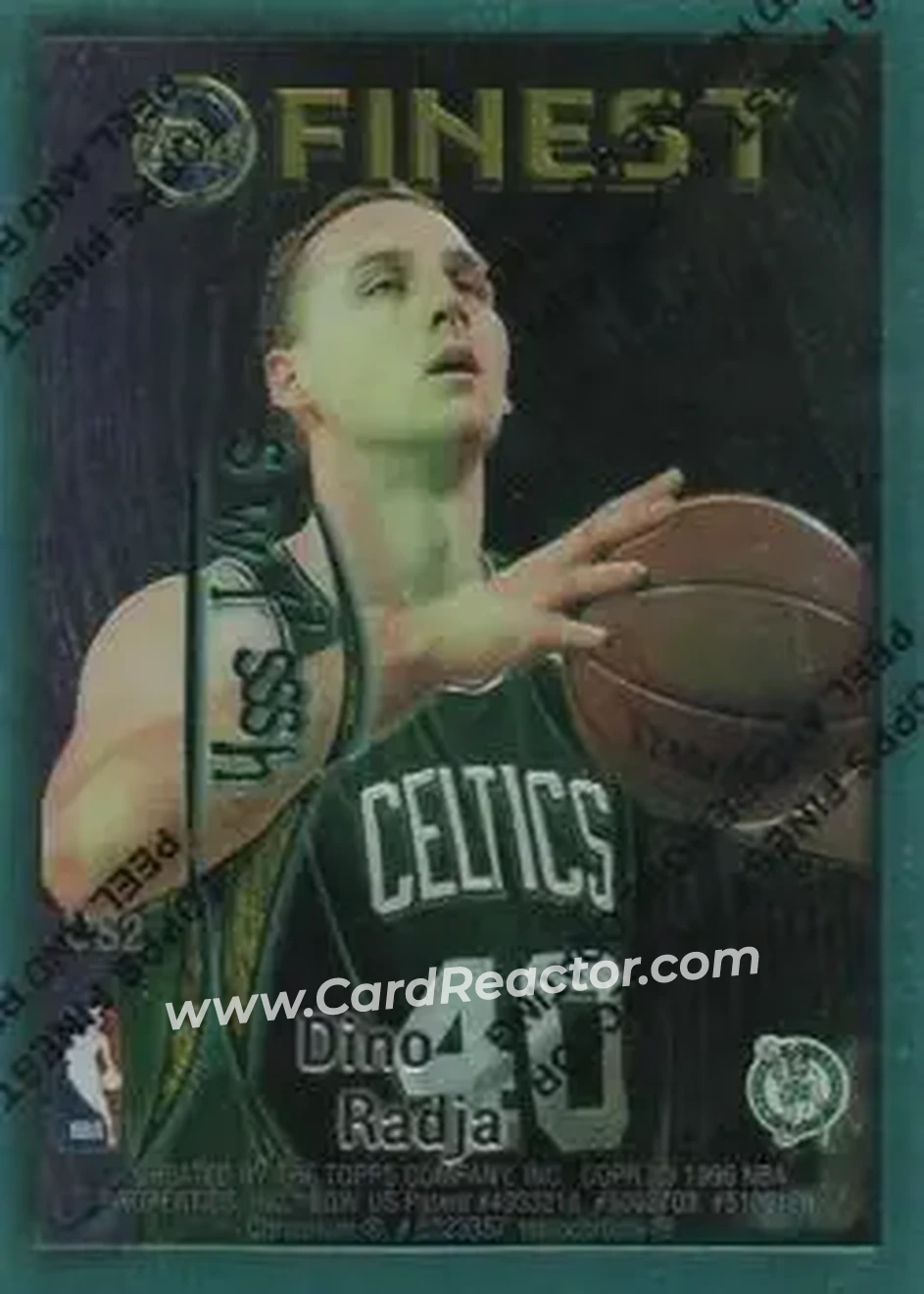 1995-96 Finest - Dish and Swish #DS2 - Card #DS2 - Boston Celtics - Back