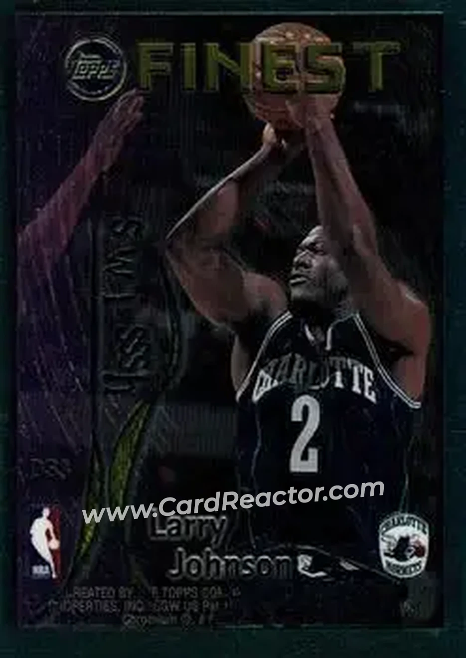 1995-96 Finest - Dish and Swish #DS3 - Card #DS3 - Charlotte Hornets - Back
