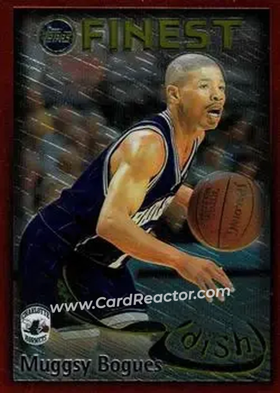 1995-96 Finest - Dish and Swish #DS3 - Card #DS3 - Charlotte Hornets - Front