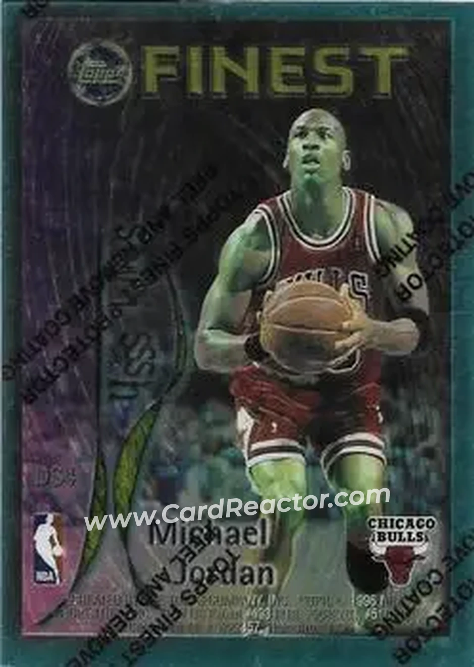 1995-96 Finest - Dish and Swish #DS4 - Card #DS4 - Chicago Bulls - Back 1995-96 Finest - Dish and Swish #DS4 - Card #DS4 - Chicago Bulls - Back