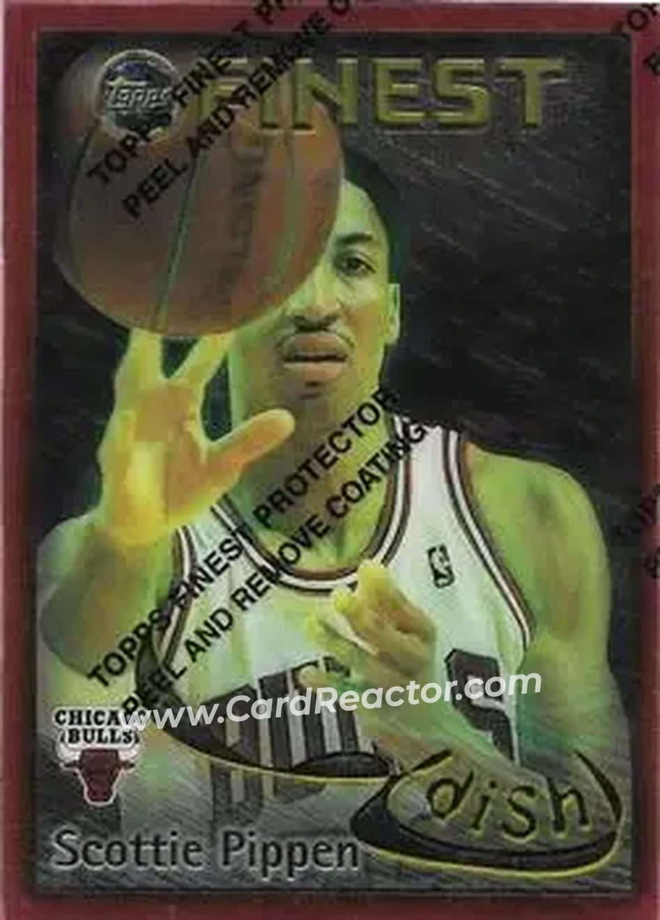 1995-96 Finest - Dish and Swish #DS4 - Card #DS4 - Chicago Bulls - Front 1995-96 Finest - Dish and Swish #DS4 - Card #DS4 - Chicago Bulls - Front