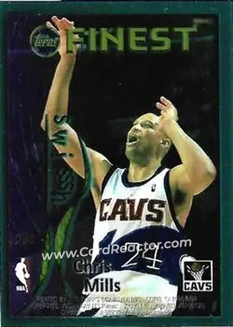 1995-96 Finest - Dish and Swish #DS5 - Card #DS5 - Cleveland Cavaliers - Back