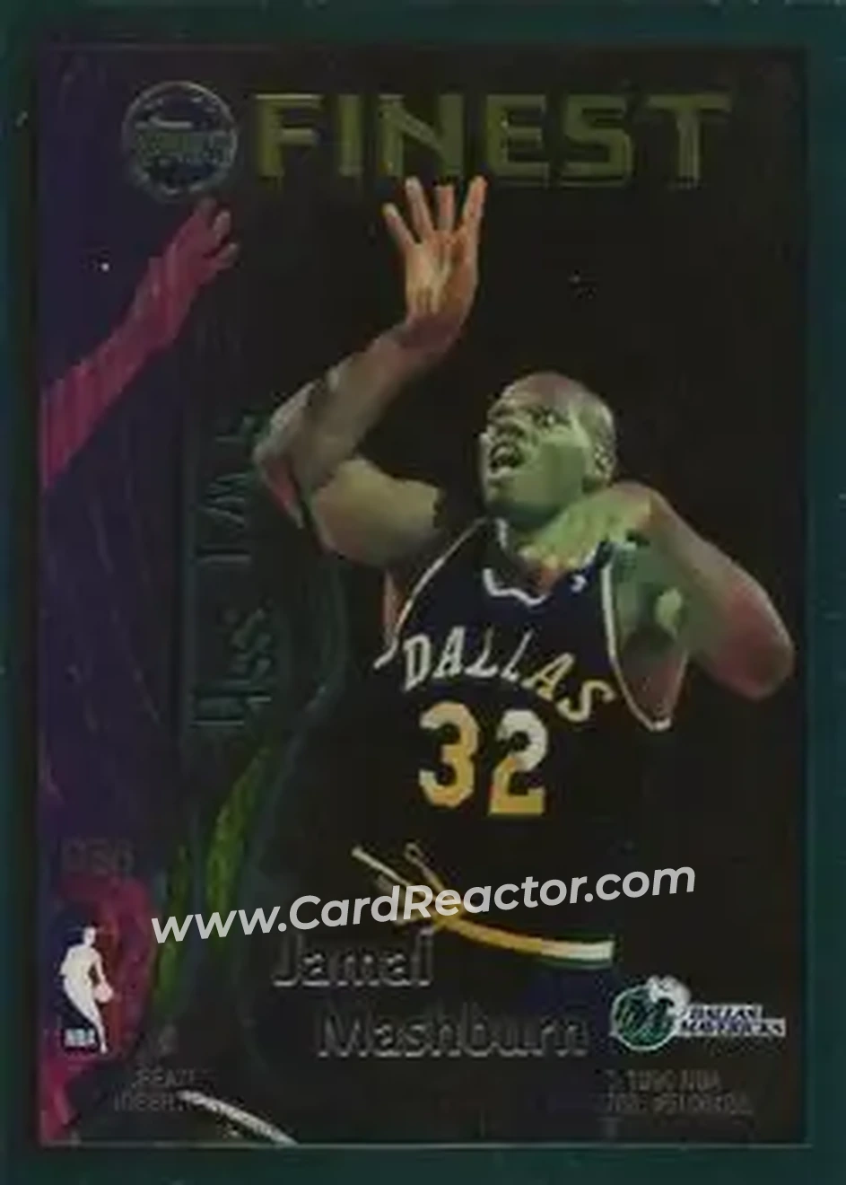 1995-96 Finest - Dish and Swish #DS6 - Card #DS6 - Dallas Mavericks - Back