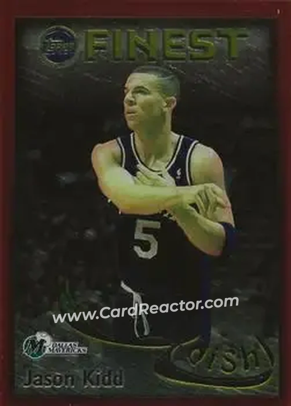 1995-96 Finest - Dish and Swish #DS6 - Card #DS6 - Dallas Mavericks - Front