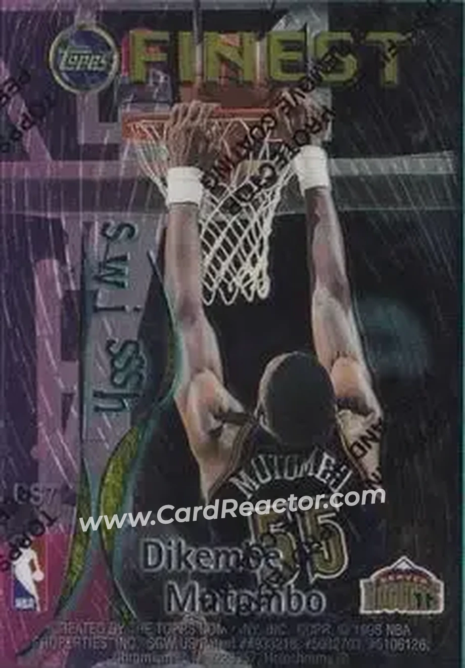 1995-96 Finest - Dish and Swish #DS7 - Card #DS7 - Denver Nuggets - Back