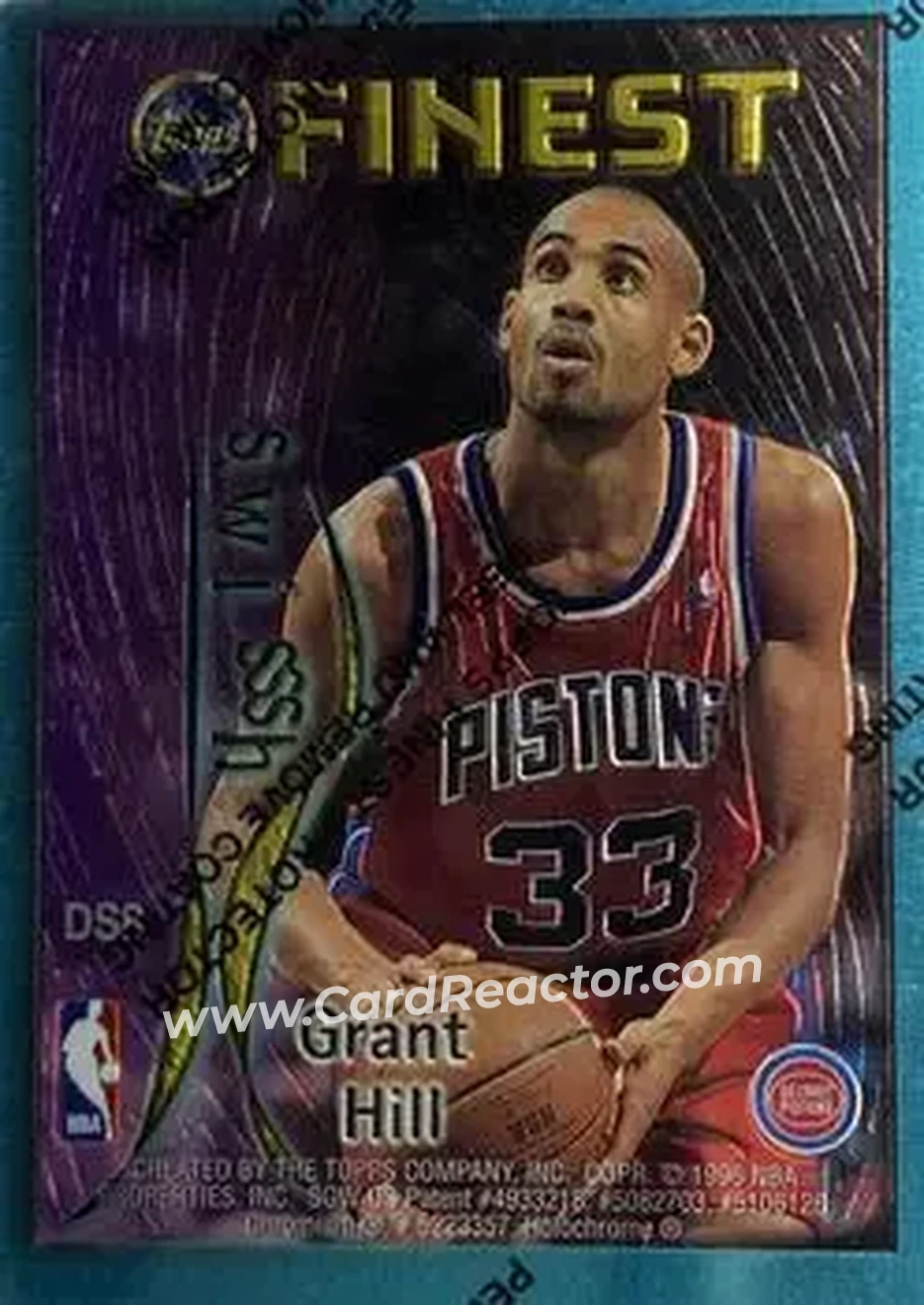1995-96 Finest - Dish and Swish #DS8 - Card #DS8 - Detroit Pistons - Back