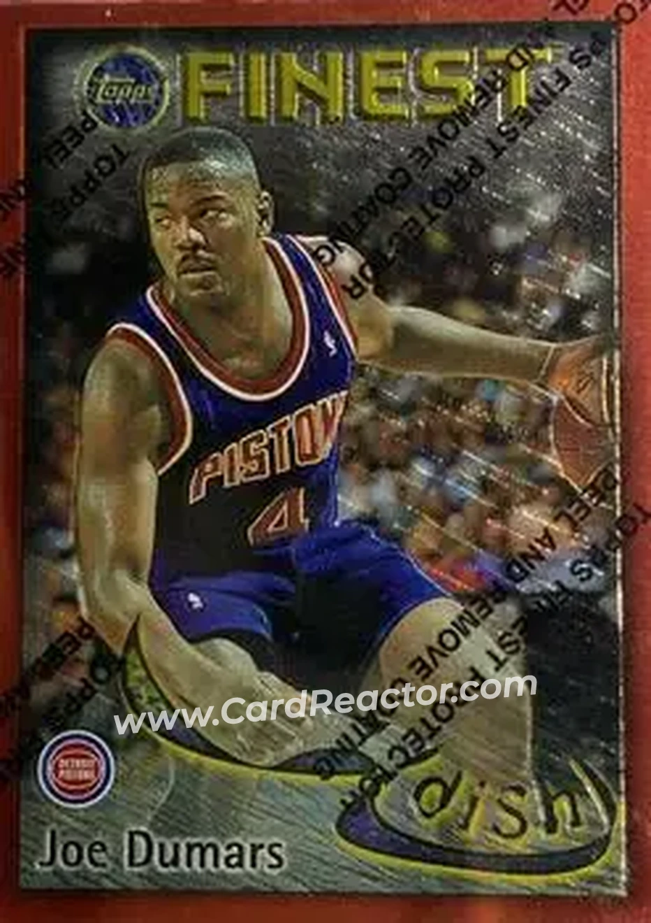 1995-96 Finest - Dish and Swish #DS8 - Card #DS8 - Detroit Pistons - Front