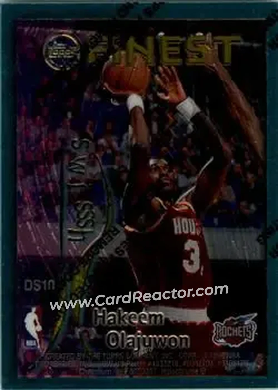 1995-96 Finest - Dish and Swish #DS10 - Card #DS10 - Houston Rockets - Back