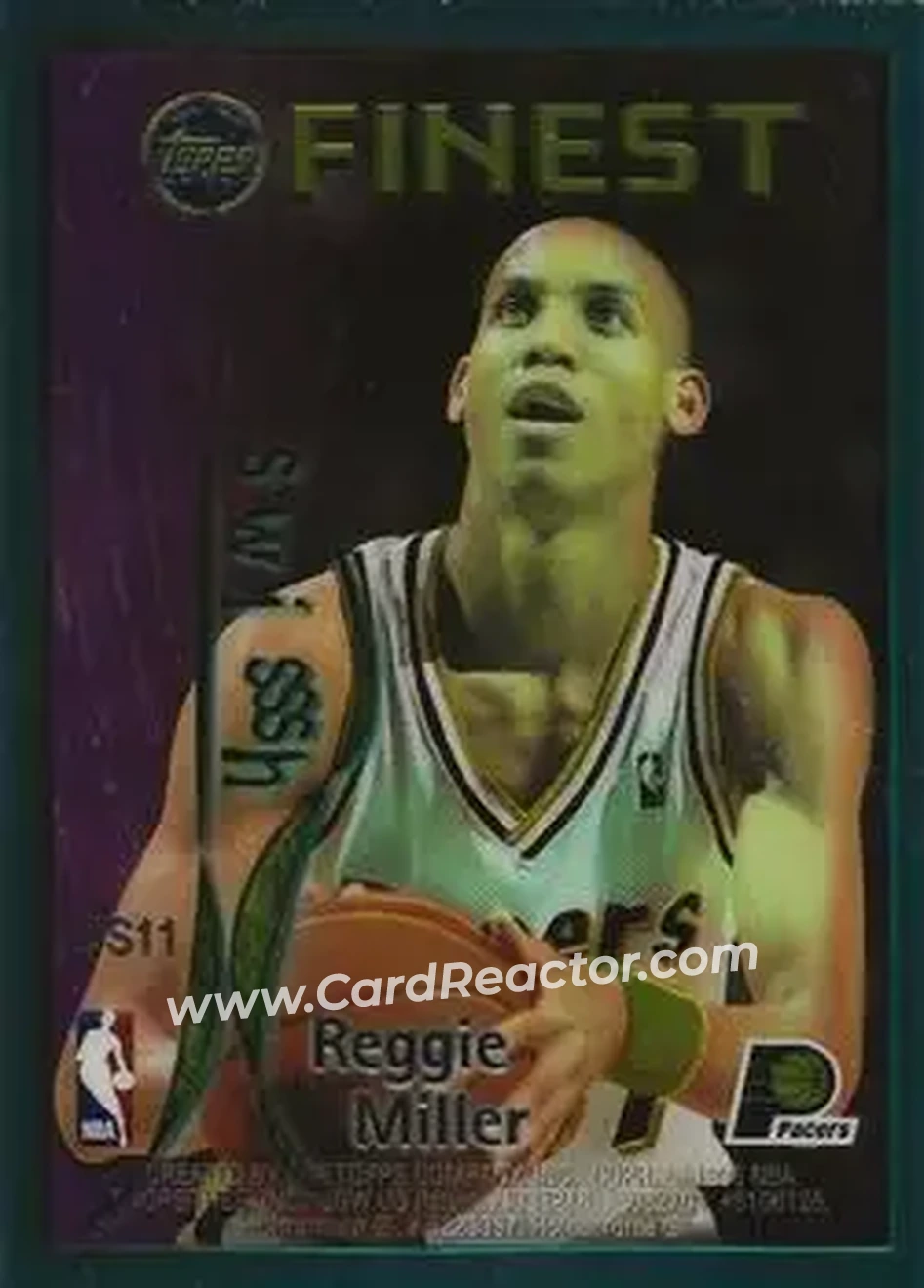 1995-96 Finest - Dish and Swish #DS11 - Card #DS11 - Indiana Pacers - Back