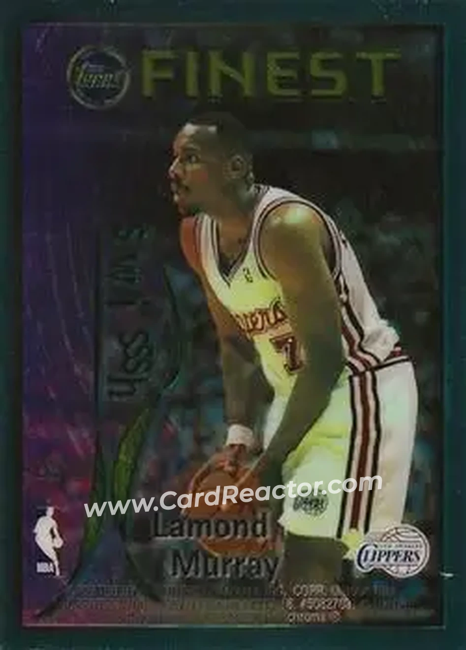 1995-96 Finest - Dish and Swish #DS12 - Card #DS12 - Los Angeles Clippers - Back