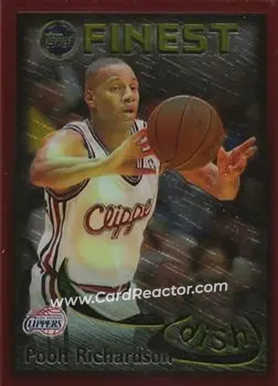 1995-96 Finest - Dish and Swish #DS12 - Card #DS12 - Los Angeles Clippers - Front