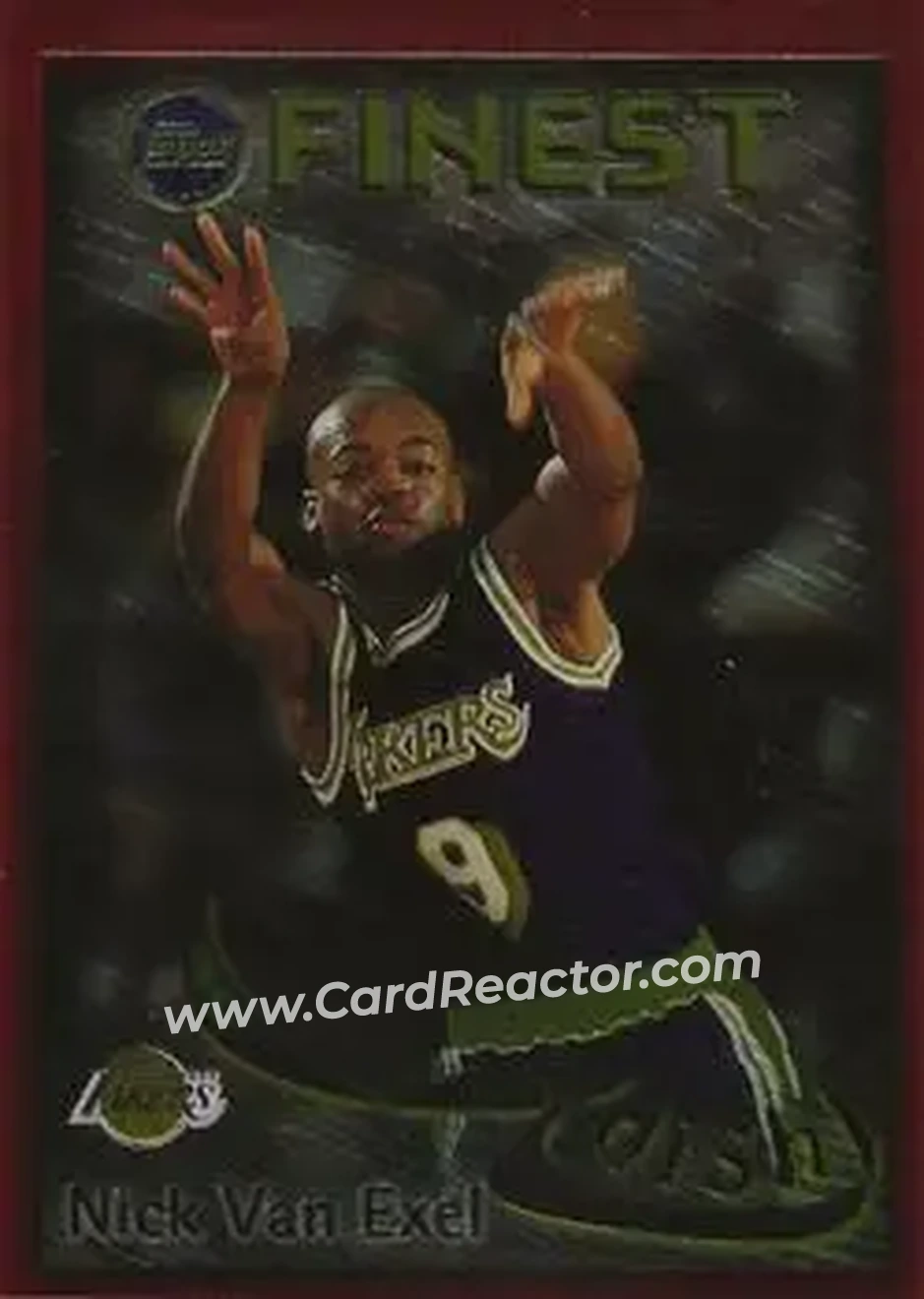 1995-96 Finest - Dish and Swish #DS13 - Card #DS13 - Los Angeles Lakers - Front