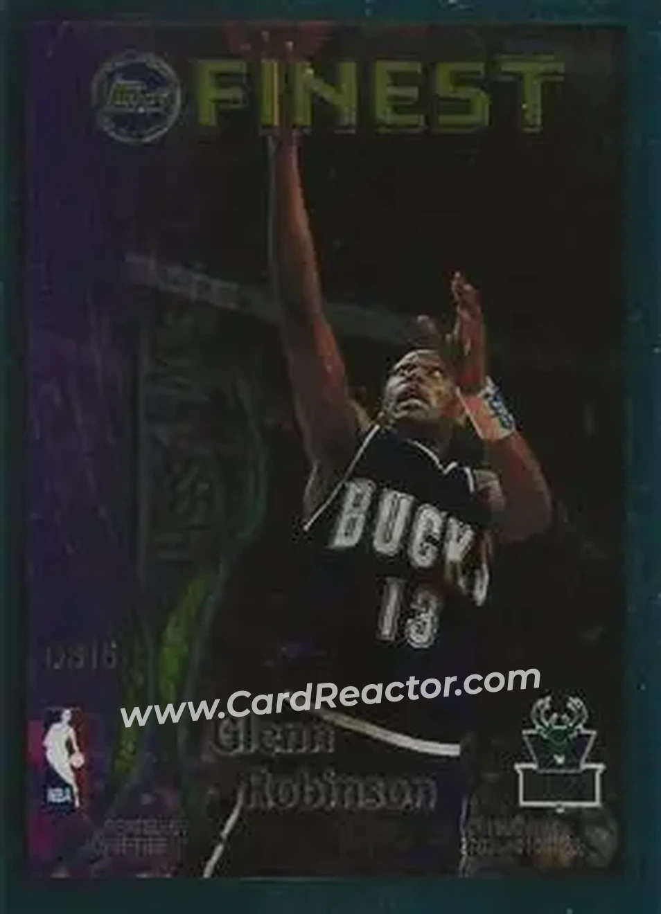 1995-96 Finest - Dish and Swish #DS15 - Card #DS15 - Milwaukee Bucks - Back