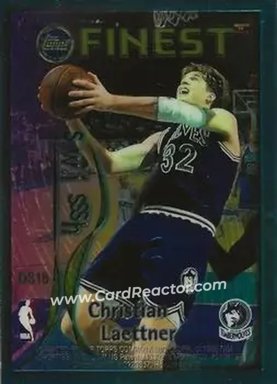 1995-96 Finest - Dish and Swish #DS16 - Card #DS16 - Minnesota Timberwolves - Back