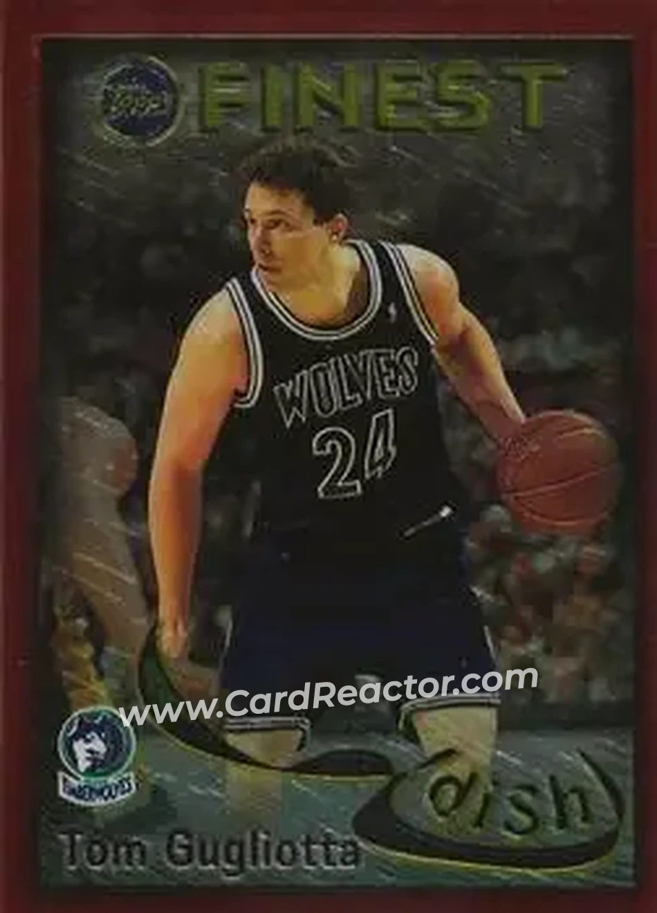 1995-96 Finest - Dish and Swish #DS16 - Card #DS16 - Minnesota Timberwolves - Front