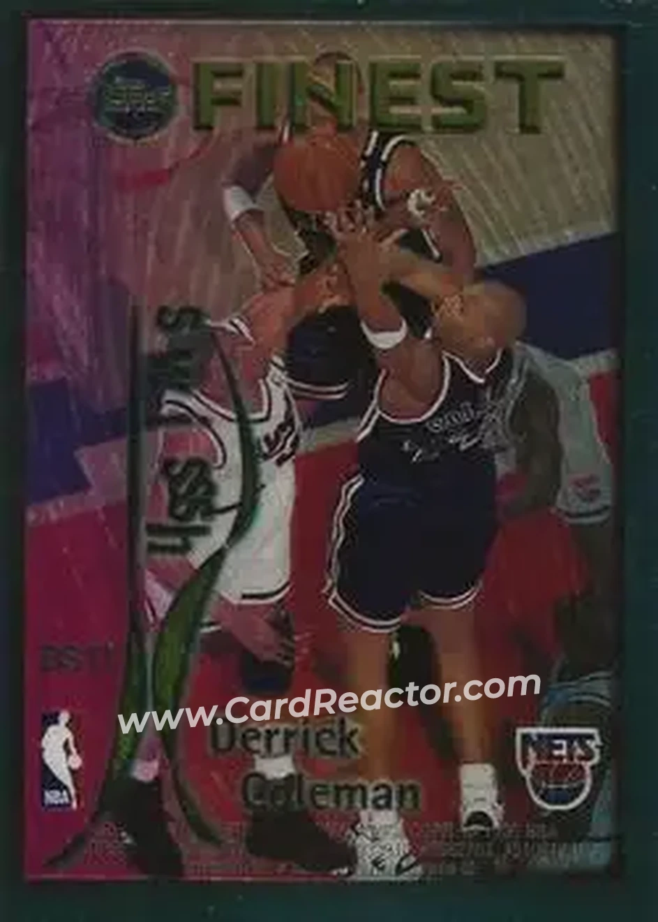 1995-96 Finest - Dish and Swish #DS17 - Card #DS17 - New Jersey Nets - Back