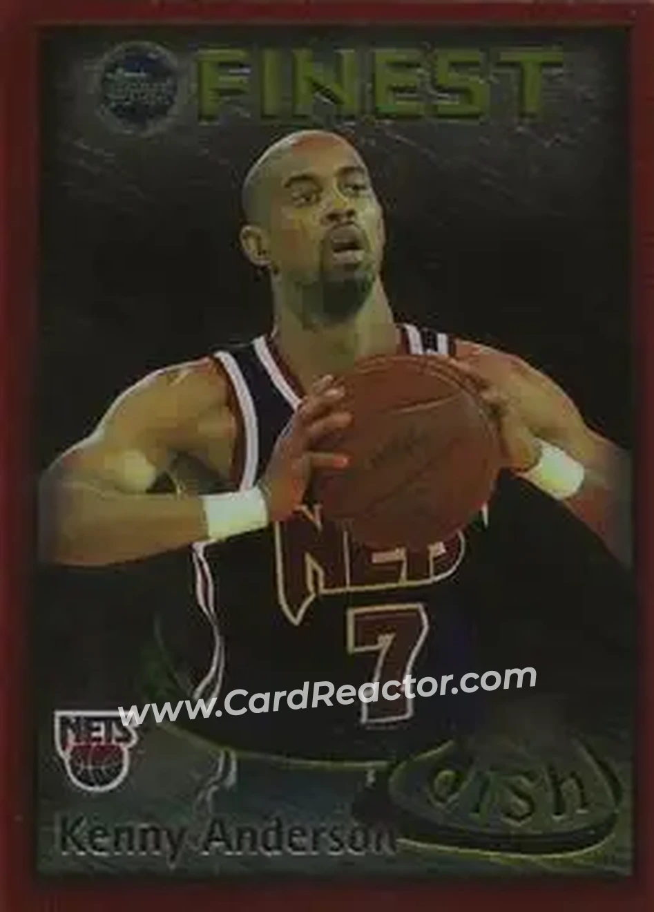 1995-96 Finest - Dish and Swish #DS17 - Card #DS17 - New Jersey Nets - Front