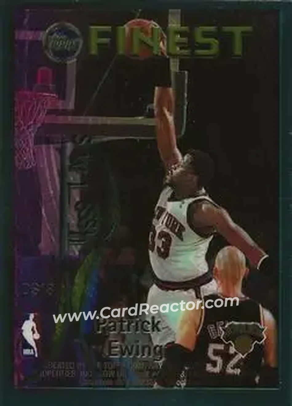 1995-96 Finest - Dish and Swish #DS18 - Card #DS18 - New York Knicks - Back