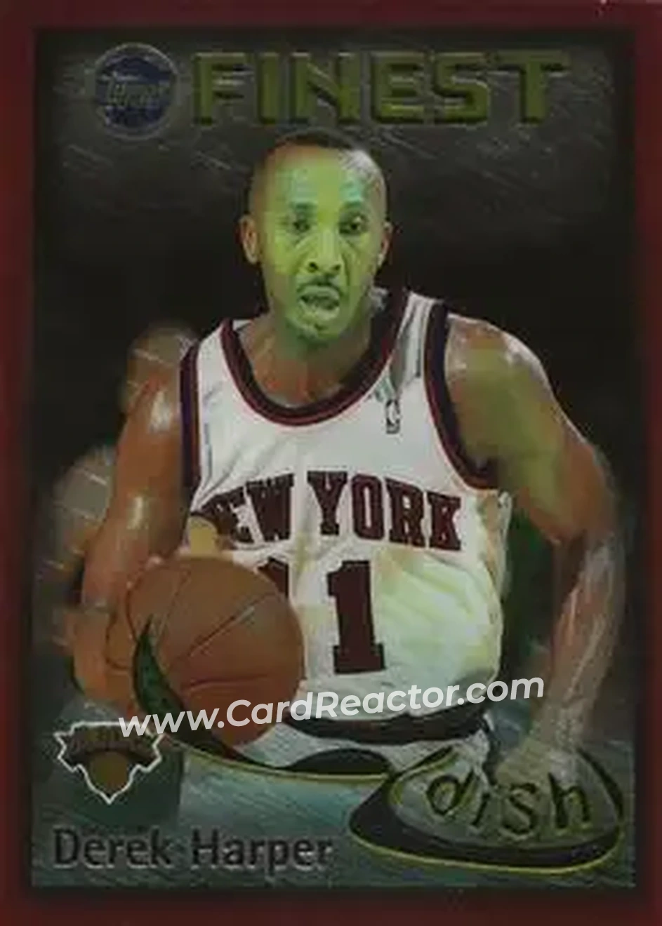 1995-96 Finest - Dish and Swish #DS18 - Card #DS18 - New York Knicks - Front