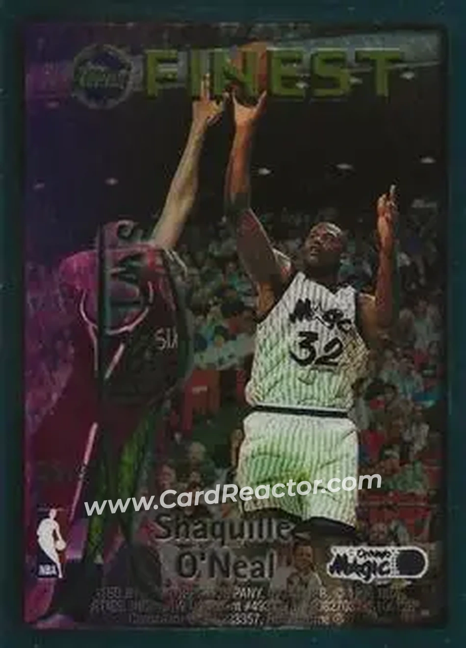 1995-96 Finest - Dish and Swish #DS19 - Card #DS19 - Orlando Magic - Back