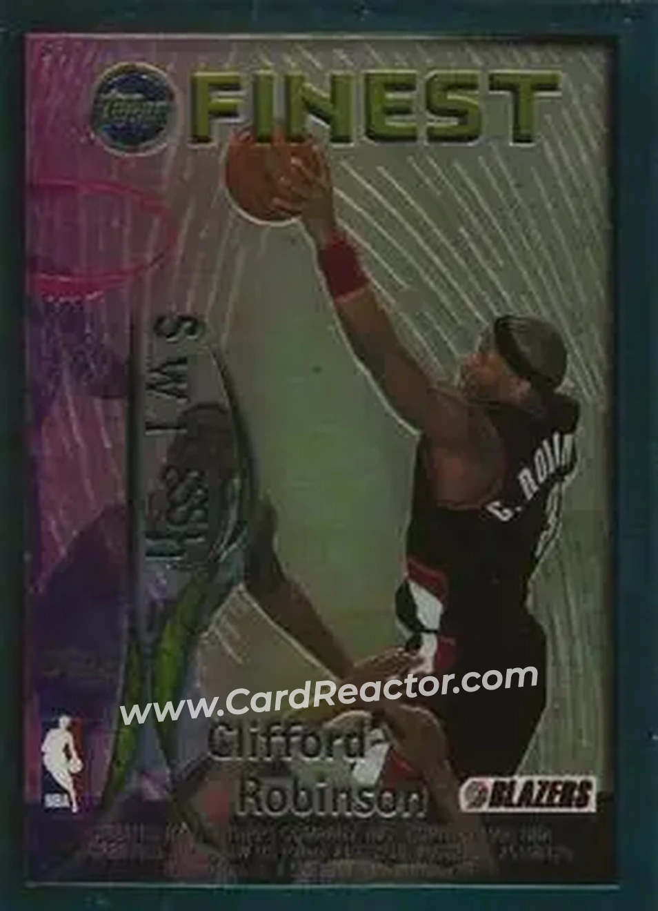 1995-96 Finest - Dish and Swish #DS22 - Card #DS22 - Portland Trail Blazers - Back