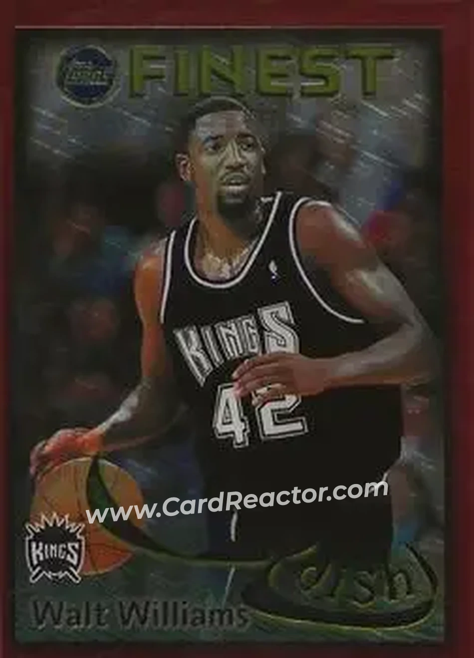 1995-96 Finest - Dish and Swish #DS23 - Card #DS23 - Sacramento Kings - Front