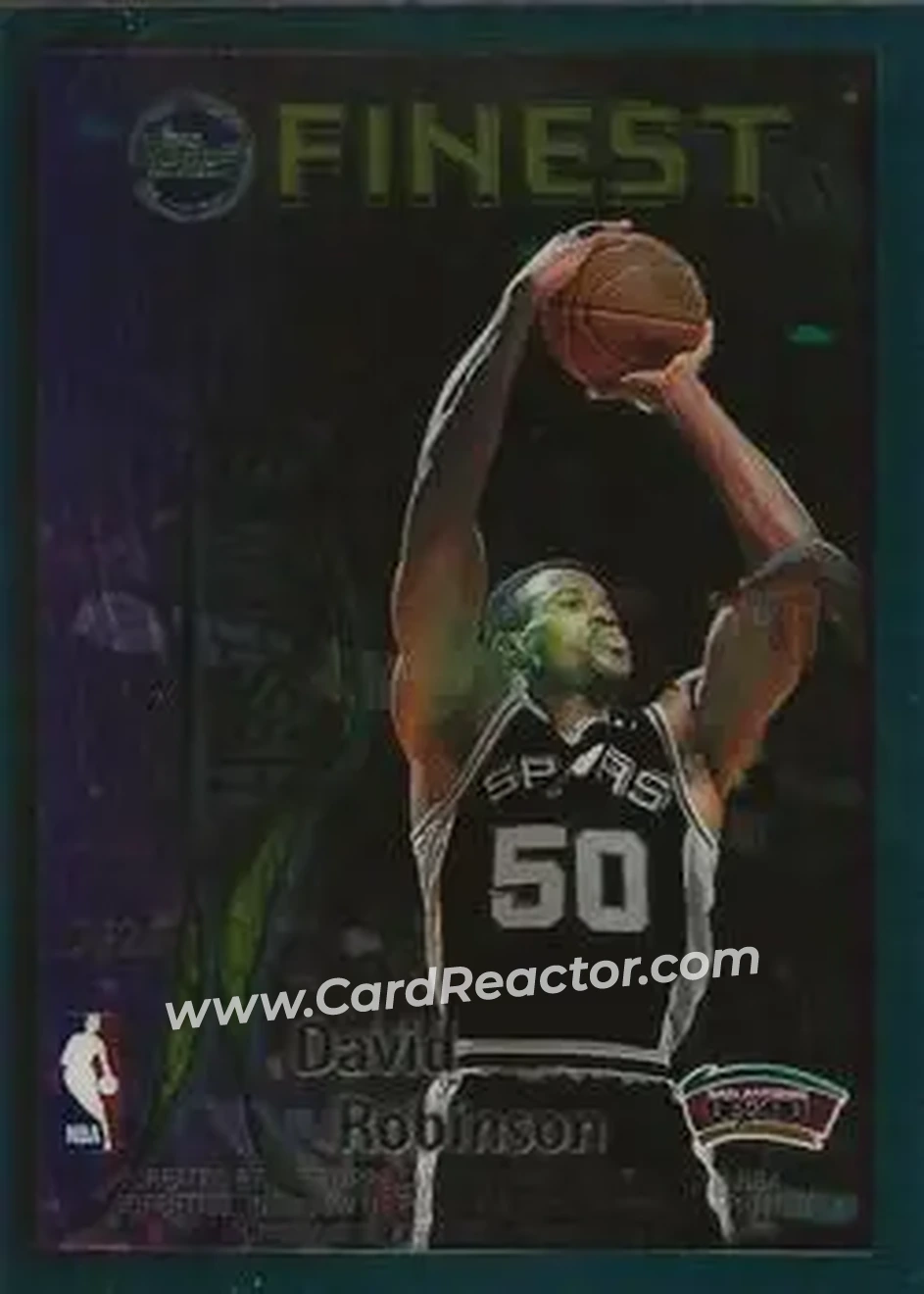 1995-96 Finest - Dish and Swish #DS24 - Card #DS24 - San Antonio Spurs - Back