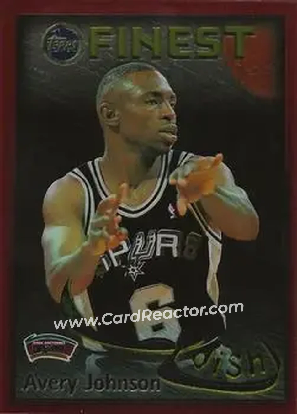 1995-96 Finest - Dish and Swish #DS24 - Card #DS24 - San Antonio Spurs - Front