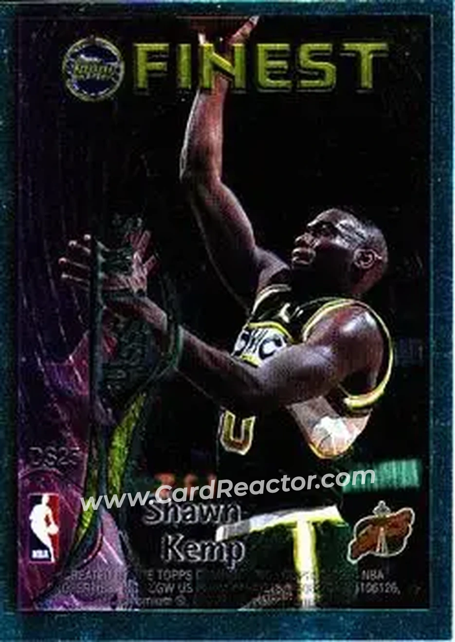 1995-96 Finest - Dish and Swish #DS25 - Card #DS25 - Seattle SuperSonics - Back