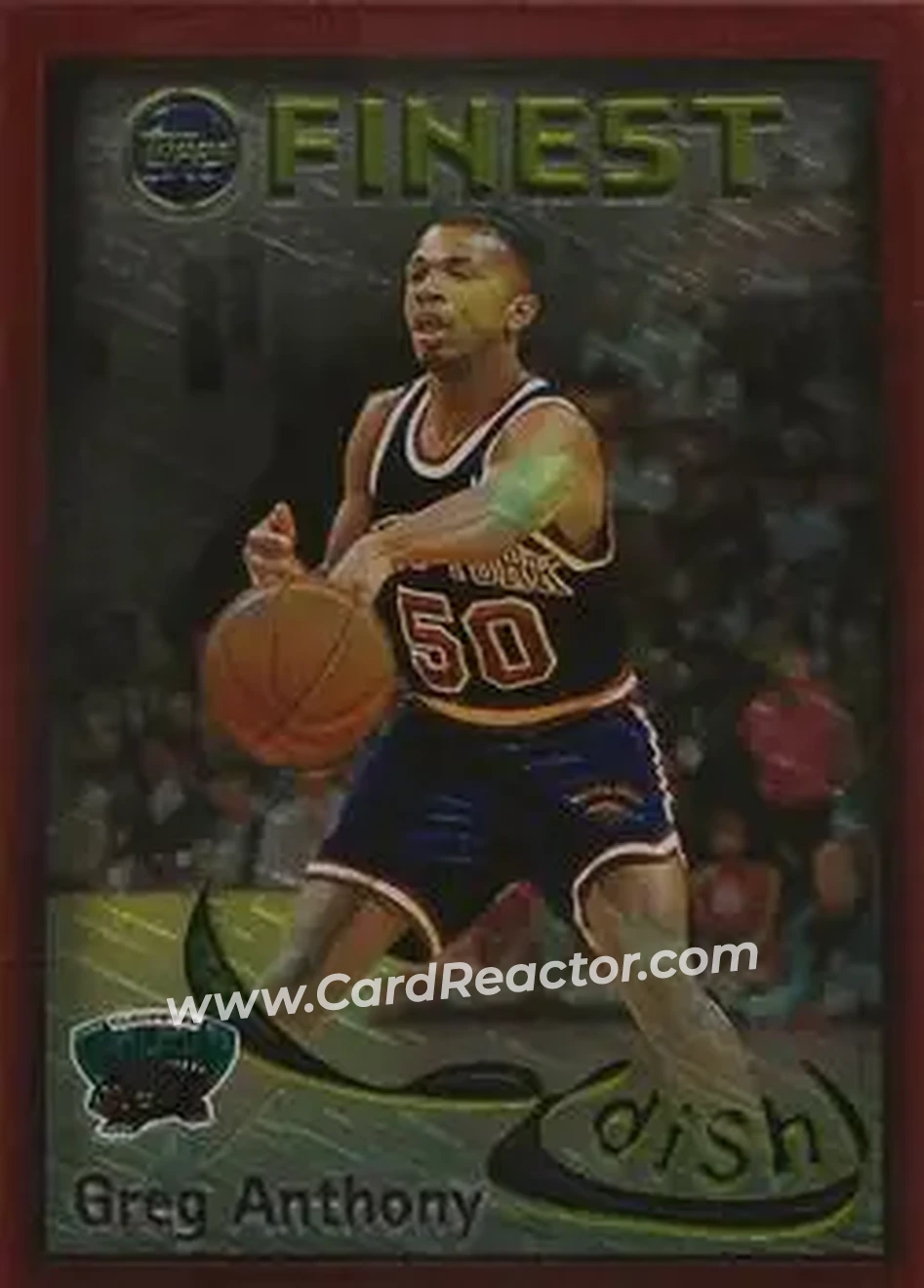 1995-96 Finest - Dish and Swish #DS28 - Card #DS28 - Vancouver Grizzlies - Front
