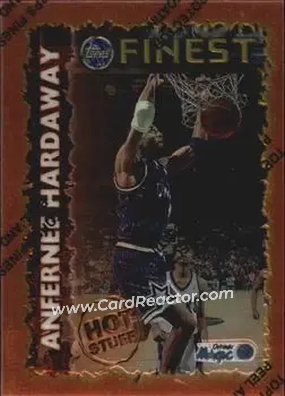 1995-96 Finest - Hot Stuff #HS4 - Anfernee Hardaway - Orlando Magic - Front